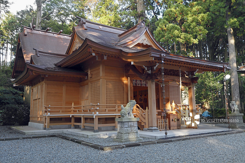 11月末秋末须山浅间神社-富士世界遗产，日本静冈县裾野市图片素材