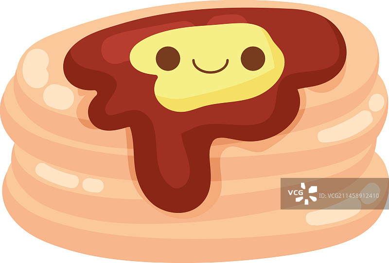 可爱风薄煎饼美食图标图片素材