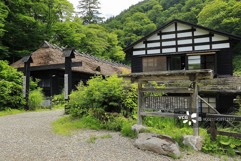 日本秋田县仙北市乳头温泉乡鹤之汤温泉图片素材