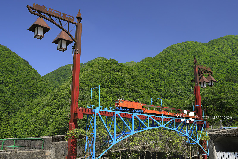 日本富山县黑部峡谷铁道模型图片素材
