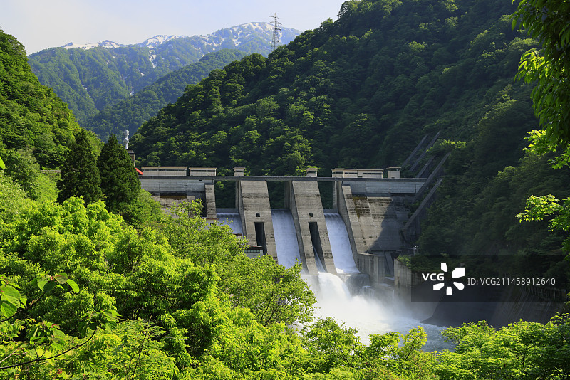 黑部峡谷，宇奈月水坝富山县，日本图片素材