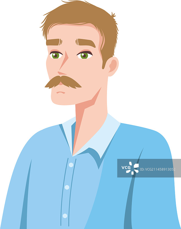 留着胡须的金发男人图片素材