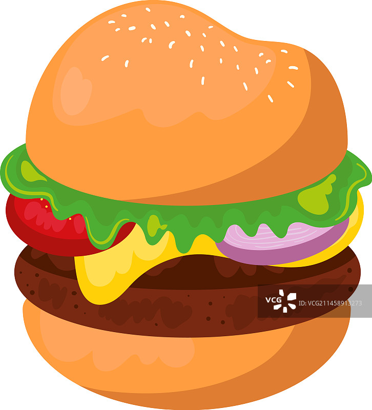 汉堡快餐图标设计图片素材