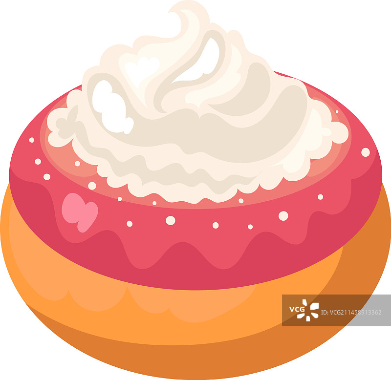 奶油甜甜圈图标设计图片素材