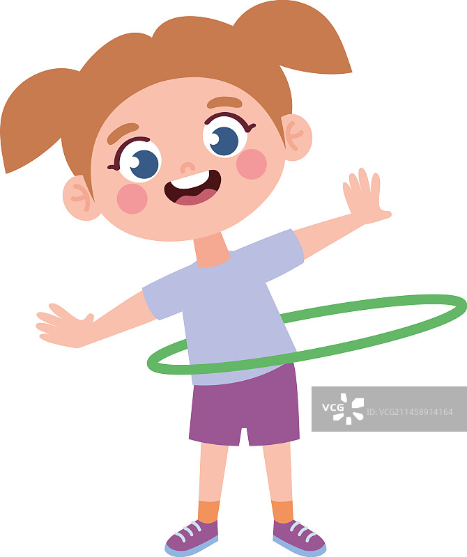 玩呼啦圈的孩子图片素材