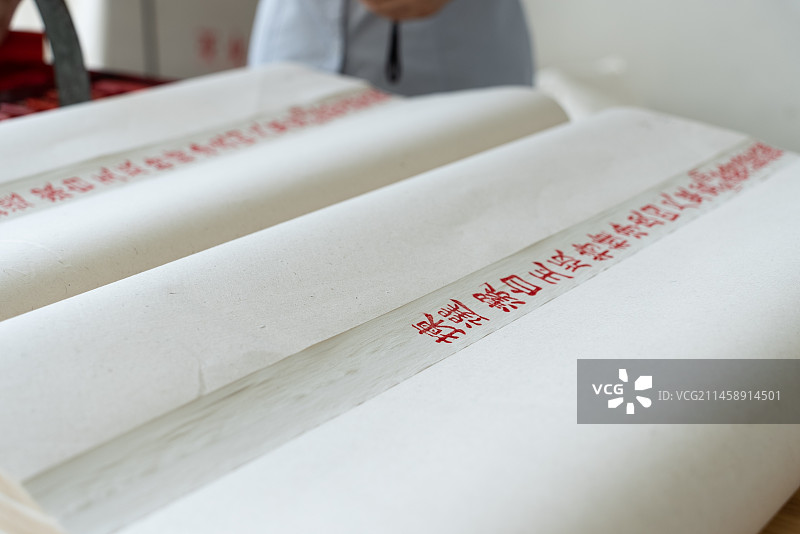 传统宣纸制造工业图片素材