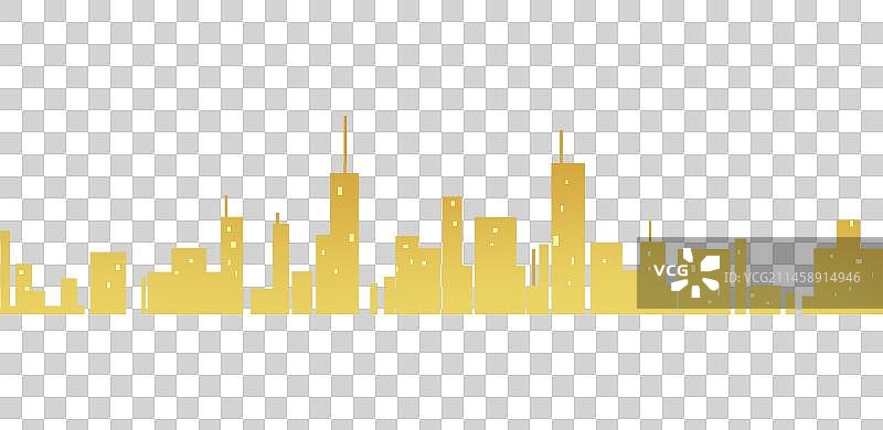 城市剪影元素图片素材