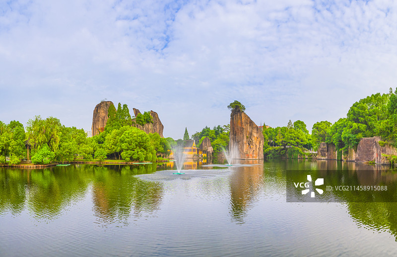 绍兴柯桥区羊山公园风景区 山水园林 绍兴羊山公园 江南园林 景观园林 公园图片素材