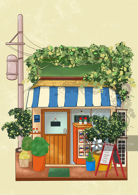 日系建筑插画图片素材