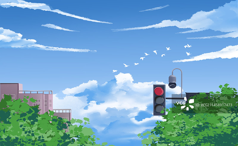 风景插画图片素材