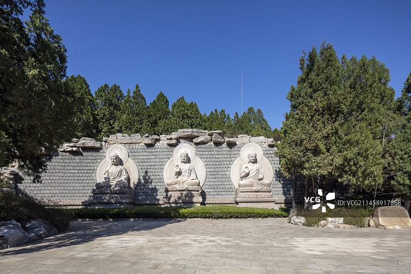 中国山东济南千佛山风景区千佛图图片素材