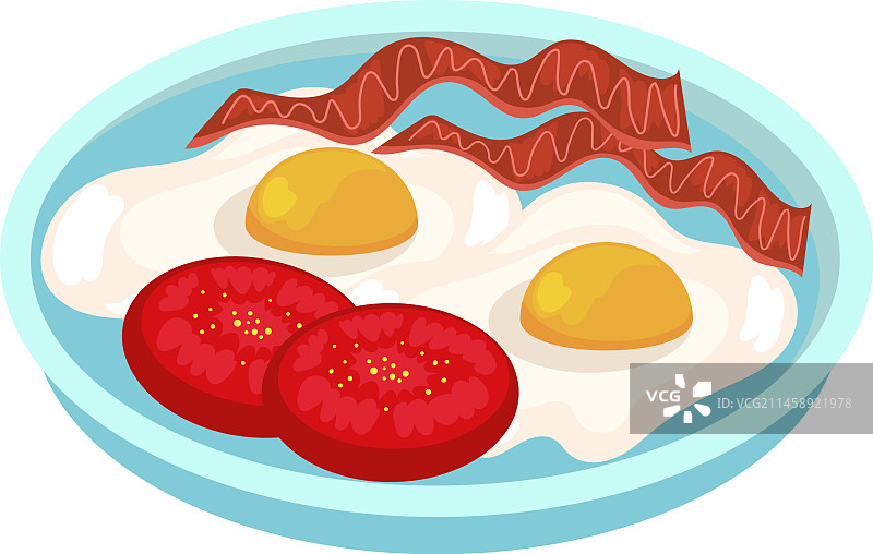 早餐鸡蛋培根图标设计图片素材