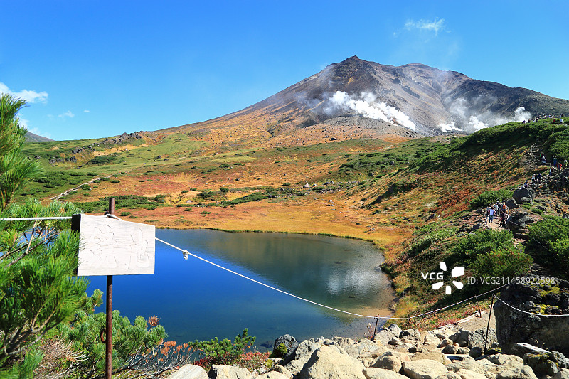 秋季大雪山旭岳，日本北海道上川郡东川町图片素材