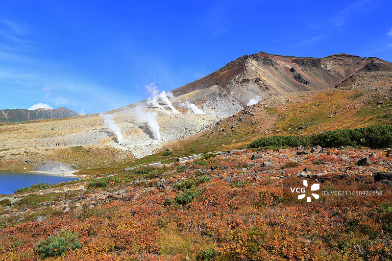 秋季大雪山旭岳，日本北海道上川郡东川町图片素材