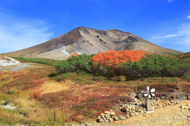 秋季大雪山旭岳，日本北海道上川郡东川町图片素材
