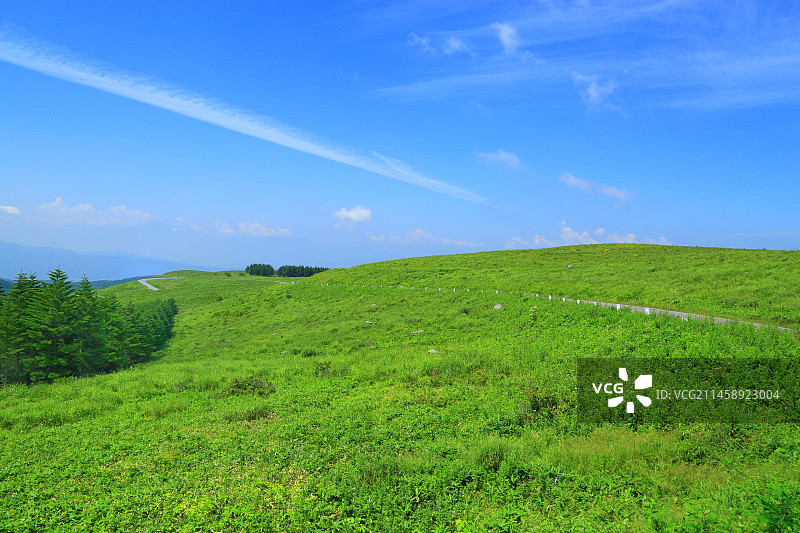 日本长野县诹访雾峰高原和维纳斯线风光图片素材