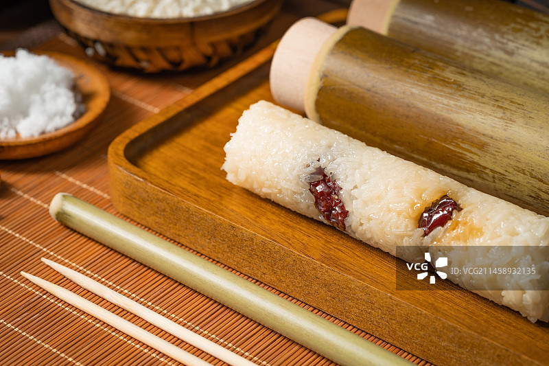 地方特色小吃竹筒饭图片素材