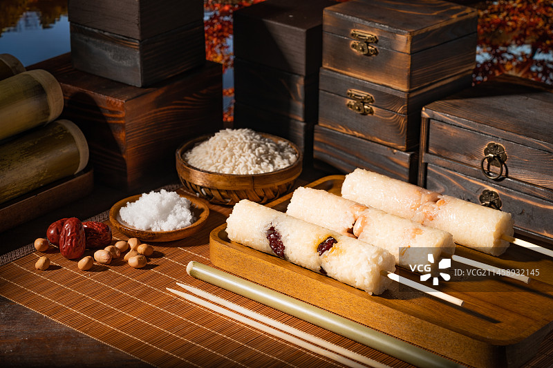 地方特色小吃竹筒饭图片素材