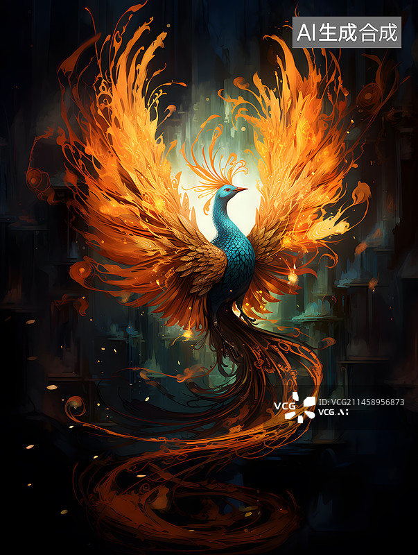 【AI数字艺术】山海经重名鸟图片素材