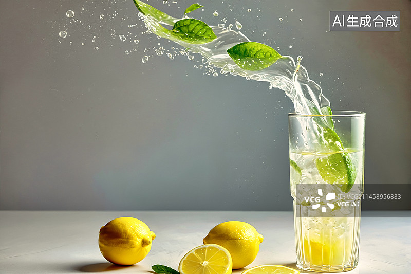 【AI数字艺术】清新果汁-轻食概念图片素材