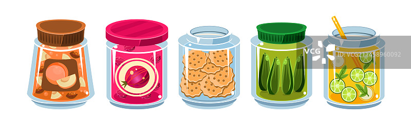 各种食物玻璃罐合集图片素材