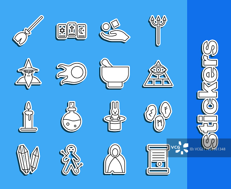 法令纸莎草纸卷轴魔法书图片素材