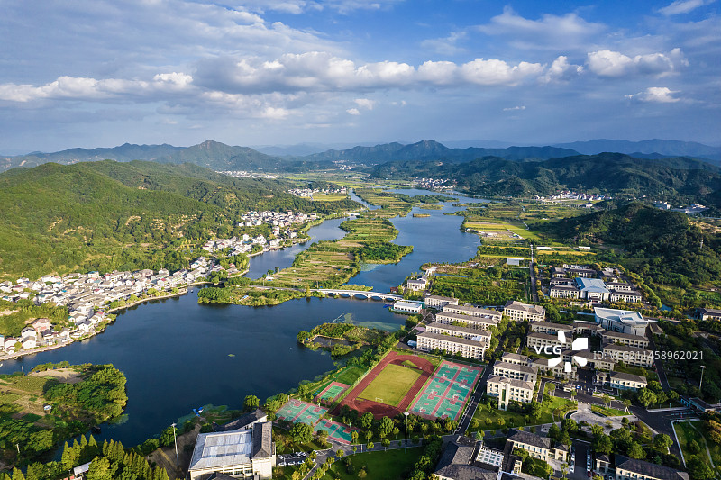 上虞白马湖风光图片素材