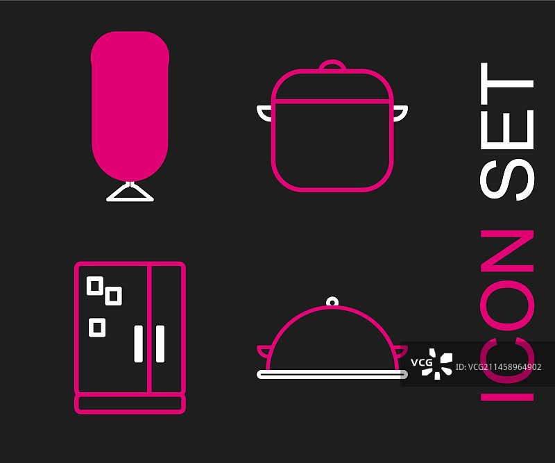 食物托盘和冰箱图片素材