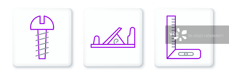 金属螺丝木制角尺组合图片素材