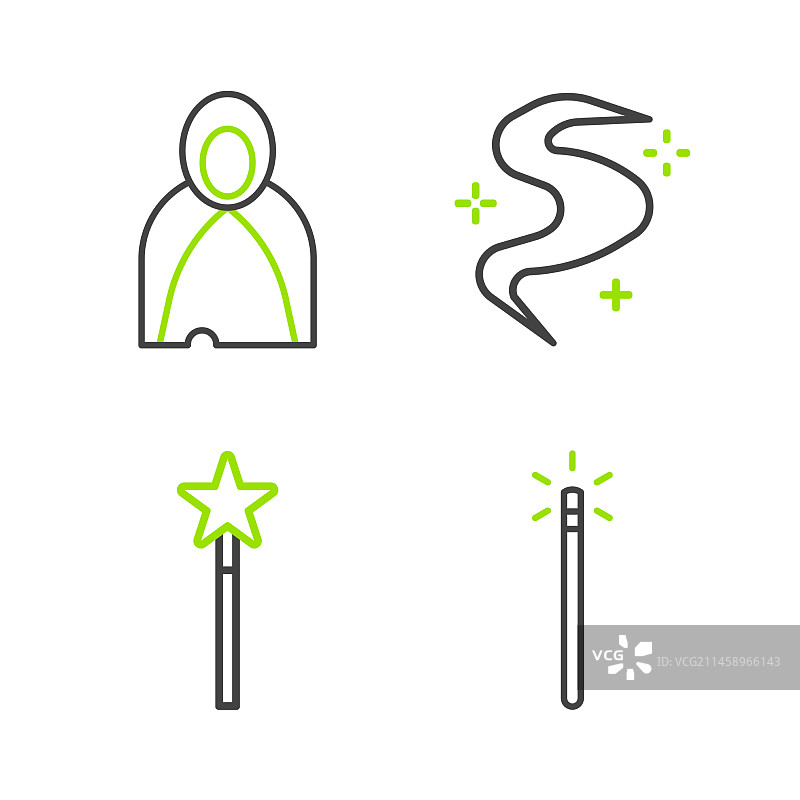 魔法棒、雾气和斗篷图片素材