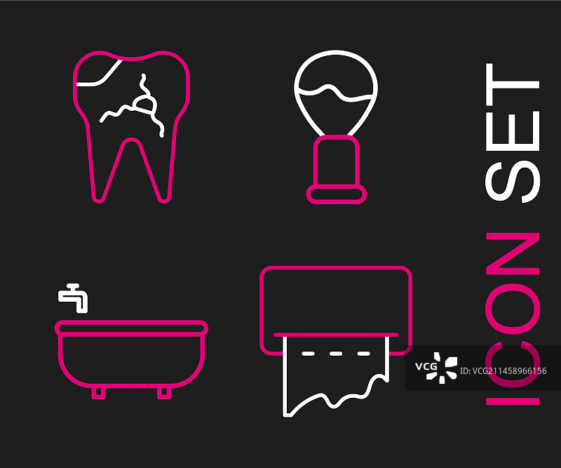 壁挂式擦手纸机与浴缸图片素材