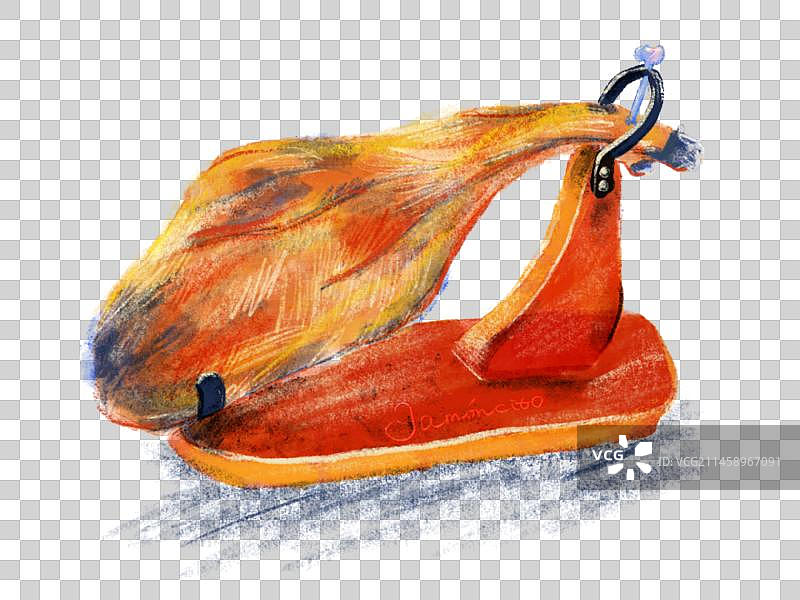 放在架子上的火腿图片素材