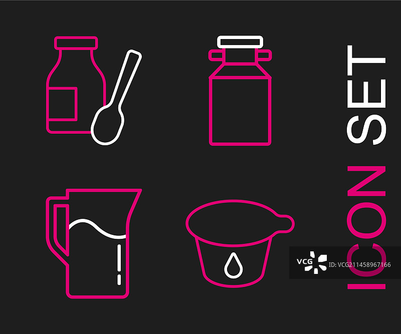 酸奶杯、牛奶壶图片素材