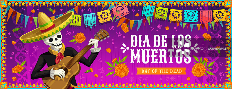 墨西哥亡灵节：骷髅乐队图片素材