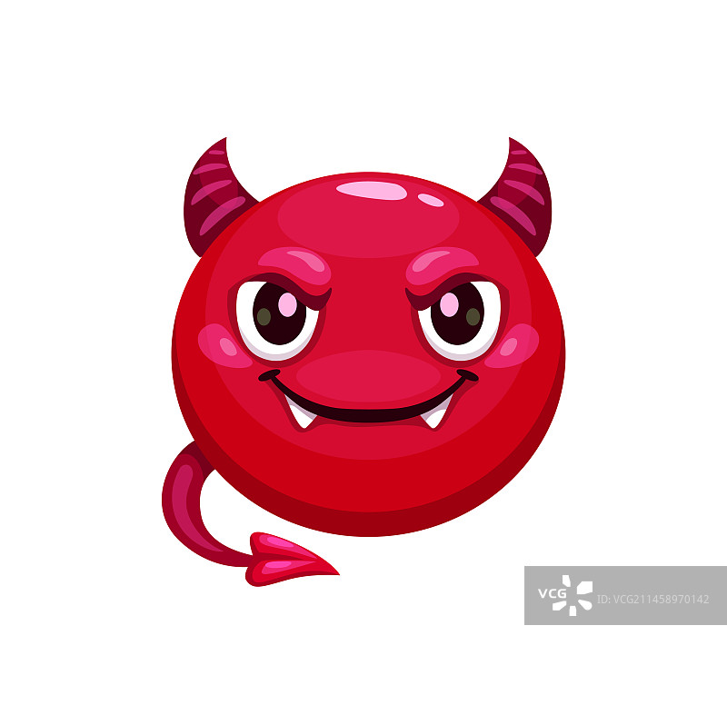 卡通万圣节恶魔表情脸图片素材