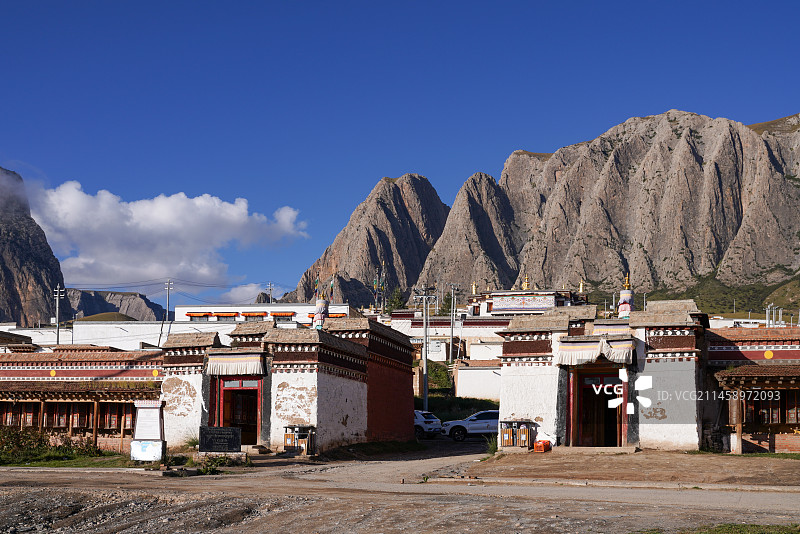 甘肃省 甘加秘境 白石崖寺 白石崖图片素材
