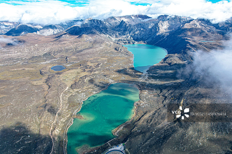 巴塘姊妹湖图片素材