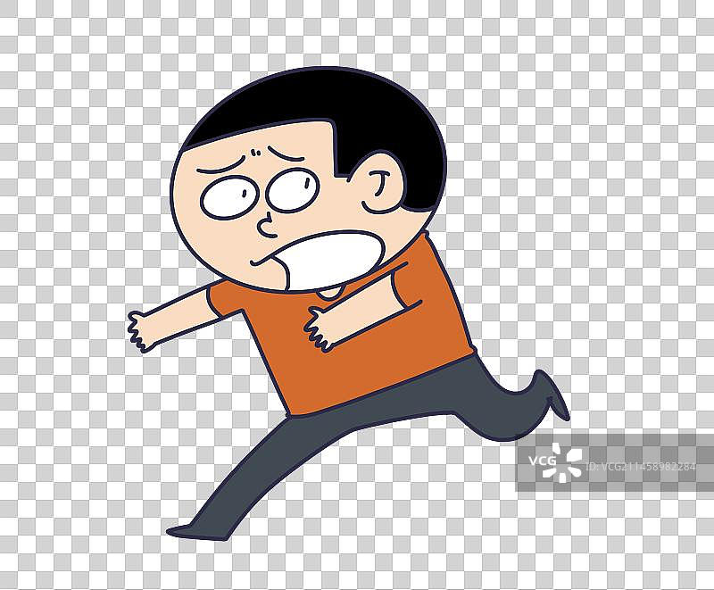 元素：逃跑的人物图片素材