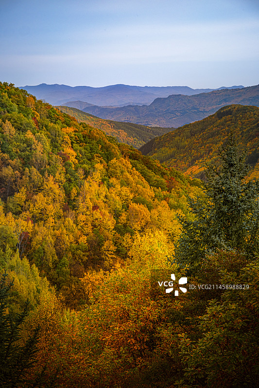 秋天多姿多彩的群山图片素材