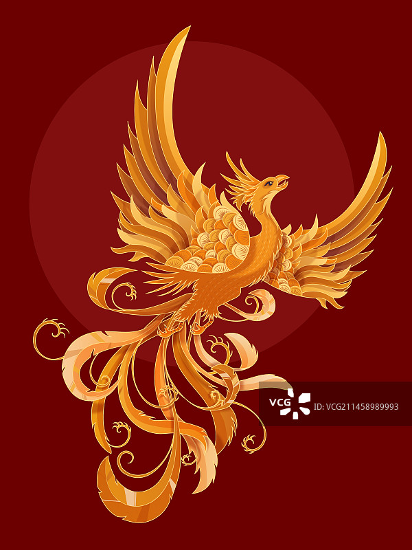 中国风喜庆凤凰装饰图案图片素材