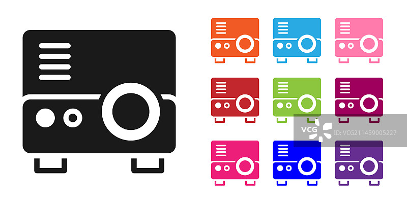 黑色演示电影胶片媒体投影仪图片素材