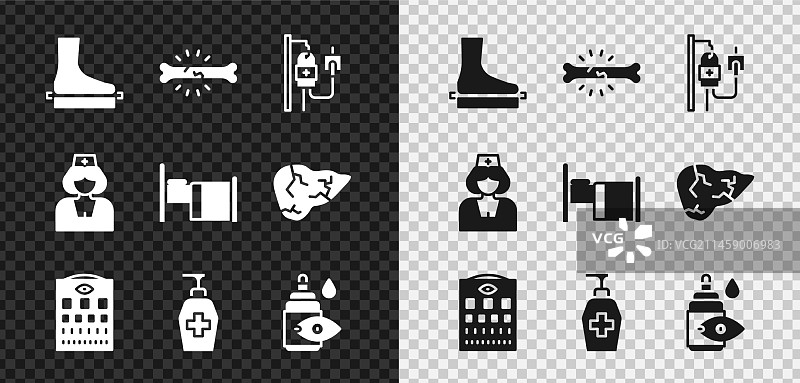 扁平足骨骼疼痛、输液袋和视力检查表图片素材