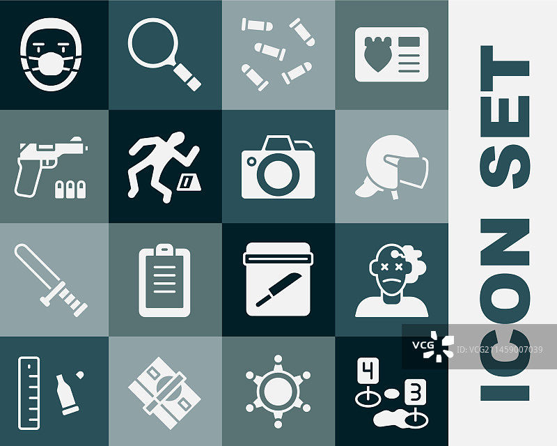 犯罪现场谋杀案的警察头盔标记图片素材