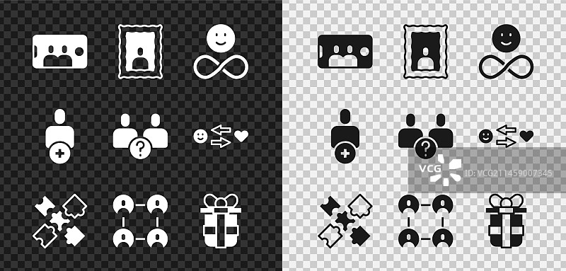 在手机相框与朋友自拍图片素材