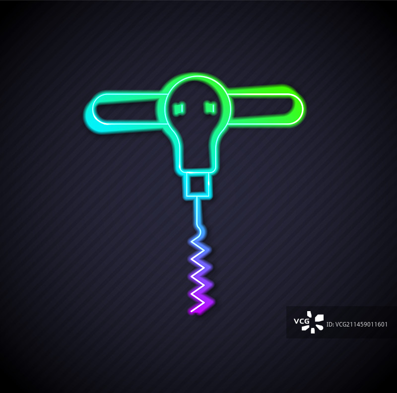 发光霓虹灯开瓶器图标图片素材