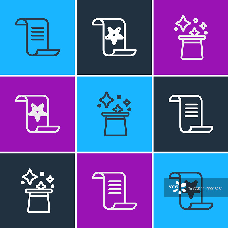 古代魔法书魔法帽图标图片素材