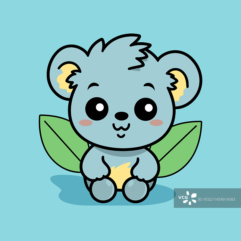 考拉手绘漫画可爱涂鸦风格图片素材