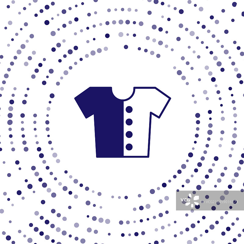 白色背景上的蓝色婴儿T恤图标图片素材