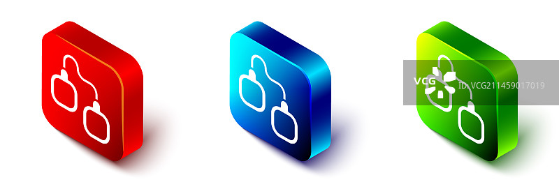 2.5D手铐图标，白色背景图片素材