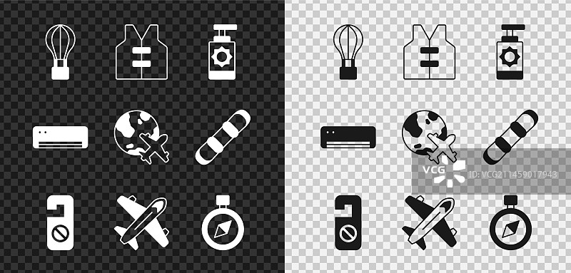 热气球救生衣防晒喷雾图片素材